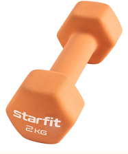Гантель неопреновая STARFIT Core DB-201 2кг цвет оранжевый