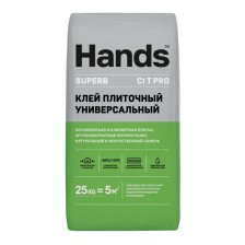 Клей плиточный универсальный Superb PRO (25кг) Hands 