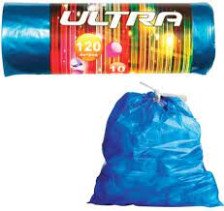 Мешки для мусора 120л 10шт с завязками 30мкм 