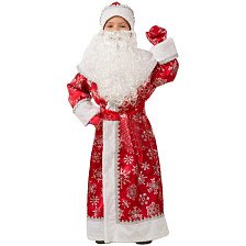Костюм Деда Мороза (шуба, шапка, пояс, варежки) р-р 38 детский 1206-152-76