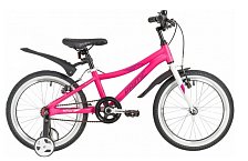 Велосипед NOVATRACK 18" PRIME алюминиевый, розовый, тормоза V-brake, короткие крылья