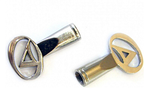 Колпачки для ниппеля 8-37500501  алюминиевые  с логотипом серебро AUTHOR